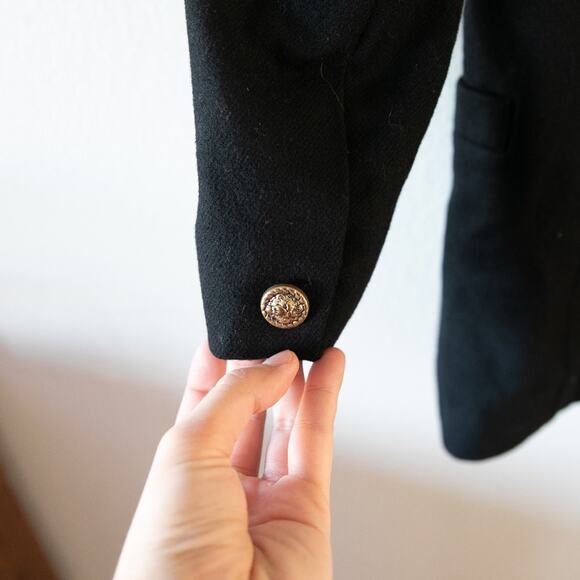 Vintage Radcliffe Women's Black 100% Wool Blazer - Picture 4 of 5